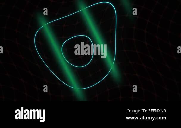 Nested Data Frame A mesmerizing motion graphic featuring vibrant green light waves ...