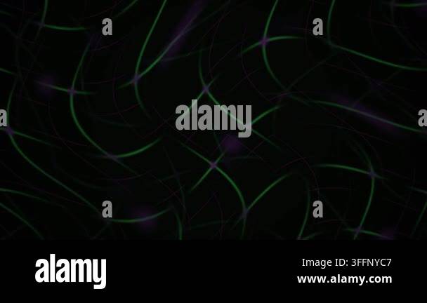 green lines flow dynamically on a dark background creating a glowing ...
