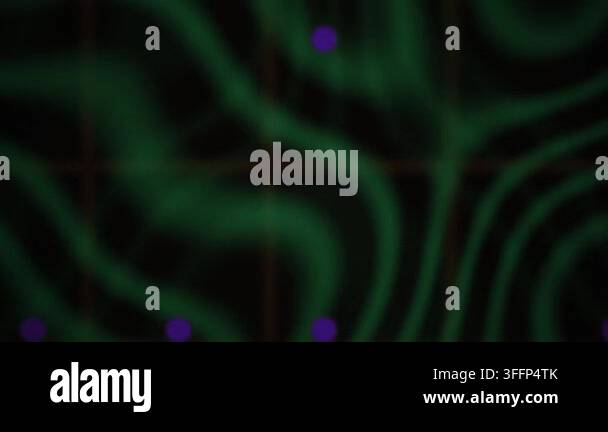 green abstract lines flow dynamically on a dark grid creating a vibrant ...