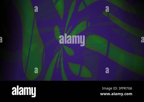 A dynamic abstract animation featuring rhythmic, glowing green ...
