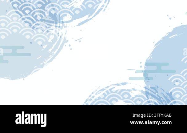 Light Blue Traditional Japanese Wave Pattern 4K Stock Video Footage - Alamy
