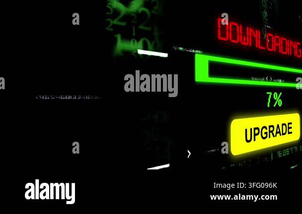 Information Algorithm Interaces Digital Upgrade Concept with Futuristic Interface and Data Technology ...