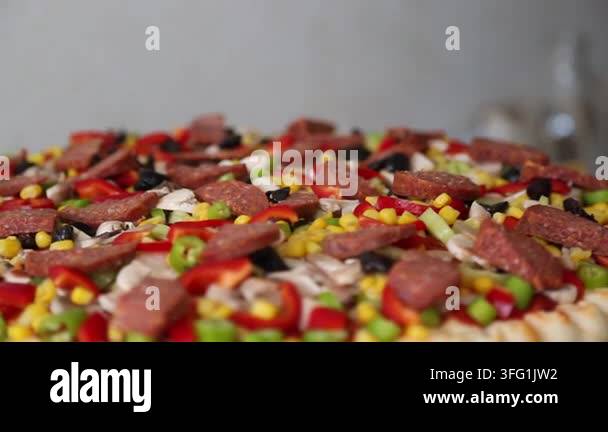 Assorted Pizza Toppings Ready For Cooking Stock Video Footage Alamy assorted-pizza-toppings-ready-for-cooking-stock-video-footage-alamy
