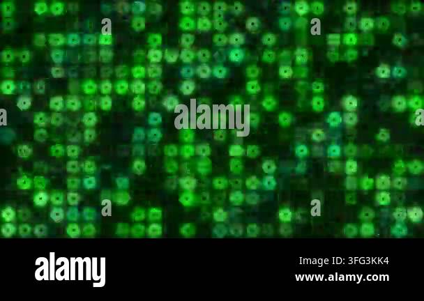 Glowing Green Abstract Background Featuring Repeating Floral Light Glowing Green Abstract Background Featuring Repeating Floral Light