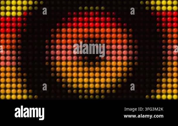 Abstract background with glowing red orange and yellow LED light ...