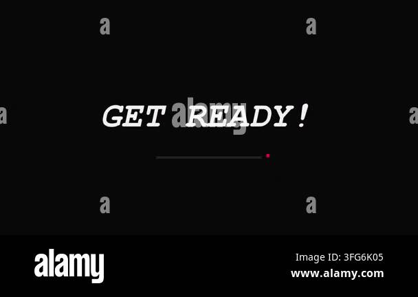 Get ready text animated motion graphic intro for video production and ...