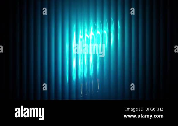 Dynamic animated background with a vibrant blue and cyan light form ...