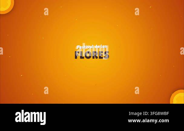 Festival de las flores celebration announcement vibrant orange gradient ...