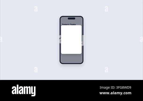 Task management app ui smartphone interface grid clean minimalist flat ...