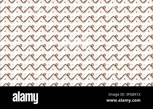 Minimalist geometric wave pattern with bird icon ornaments simple line ...