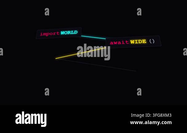 Programming code syntax snippets colorful neon cyberpunk aesthetic ...