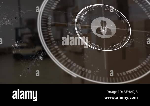 Animation of scope scanning and network of connections with people ...