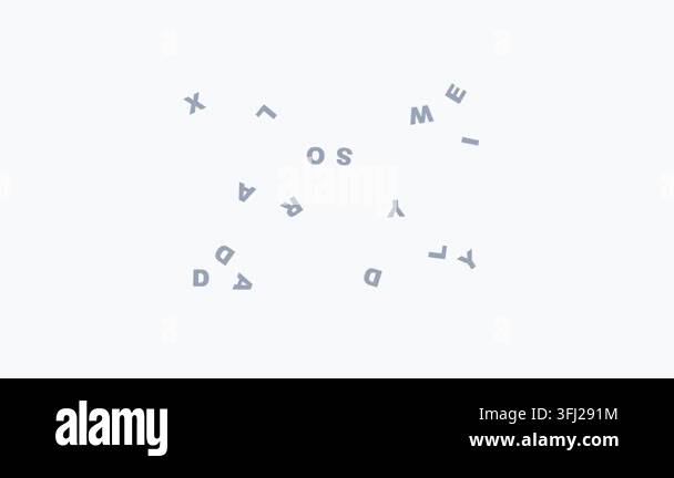 Dyslexia awareness motion graphic featuring scattered alphabet ...