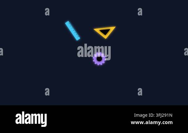 World Standards Day motion graphic featuring a ruler triangular set ...