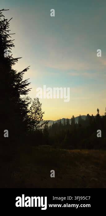 Beautiful Sunset Over The Mountain Stock Video Footage Alamy