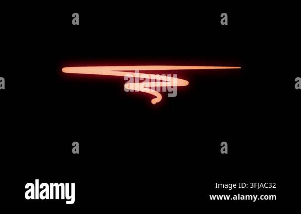 Animated Red Glowing Horizontal Flare Underline Streak Graphic Stock ...