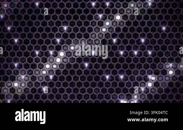 Abstract hexagonal grid background features a dark, seamless pattern ...