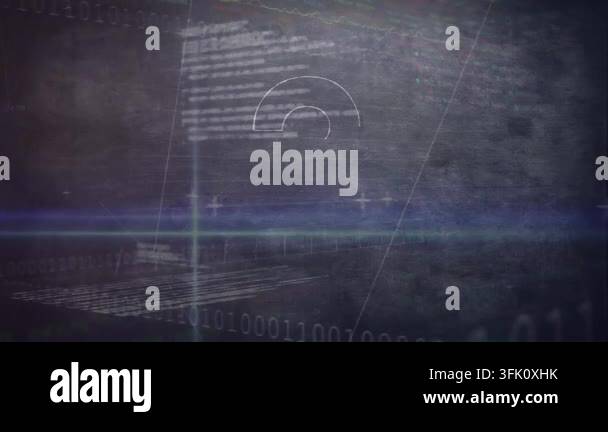 Grid Question Html Animation of financial data processing with binary coding and question ...
