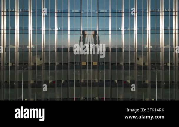 mirrored fractal cityscape skyline with symmetrical skyscraper geometry ...