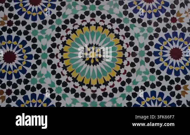 Colorful Moroccan mosaic tile pattern. This intricate design features ...