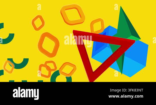 Geometrical graphic retro theme background animation with place for ...