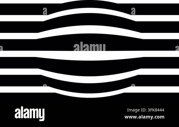 Black and White Sphere Stripes Optical Illusion Looping Animation ...