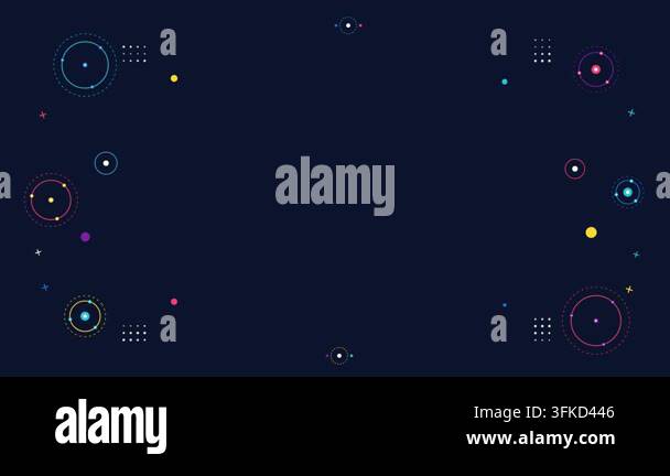 Abstract Geometric Orbits and Minimalist Animated Background Stock ...