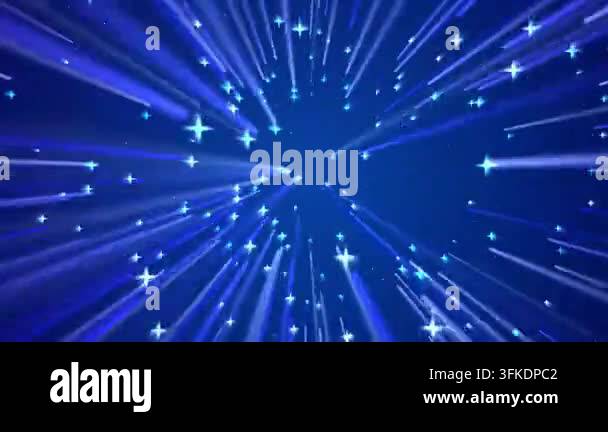 Abstract blue starburst background featuring sparkling light rays ...