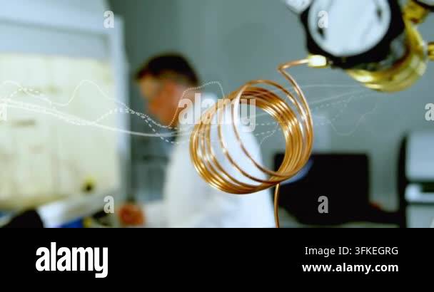 Science Lab Tech Lab tech responding to gauge, inspecting hood, noting readings with ...