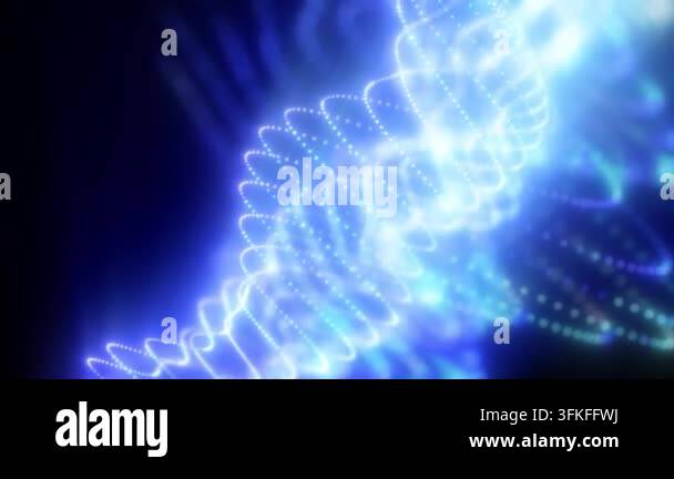 abstract blue background with lines and waves Stock Video Footage - Alamy
