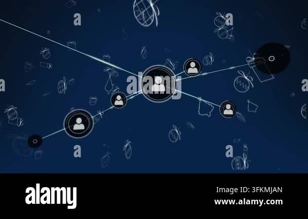A digital composite of a gray background with snowflakes falling in ...