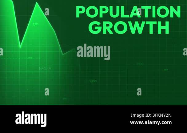 Line Graph Design Hd Population growth chart animation with glowing green line graph and ...