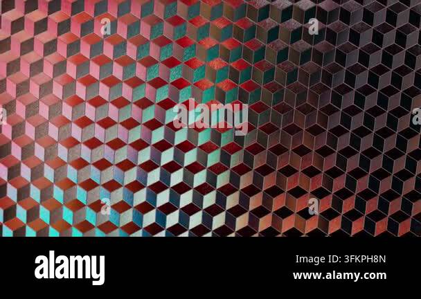 Abstract geometric seamless background with colorful metallic textured ...