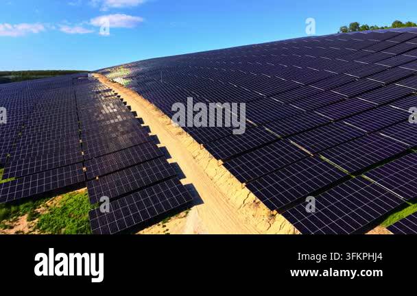 Elevated view solar panel rows Stock Videos & Footage - HD and 4K Video ...