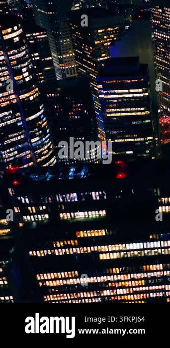 Overhead view of downtown high rise buildings, San Francisco ...
