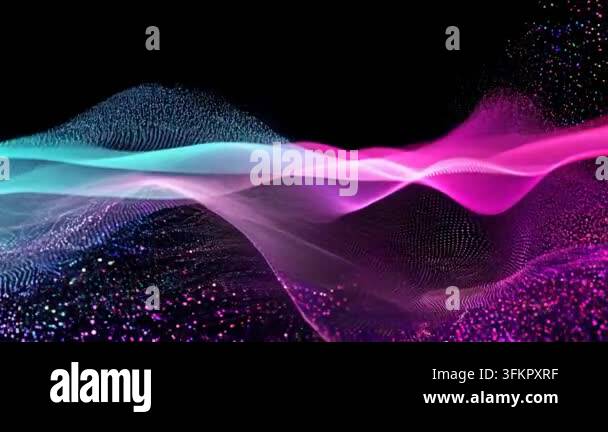 Colorful wavy shapes creating vibrant abstract background Stock Video ...