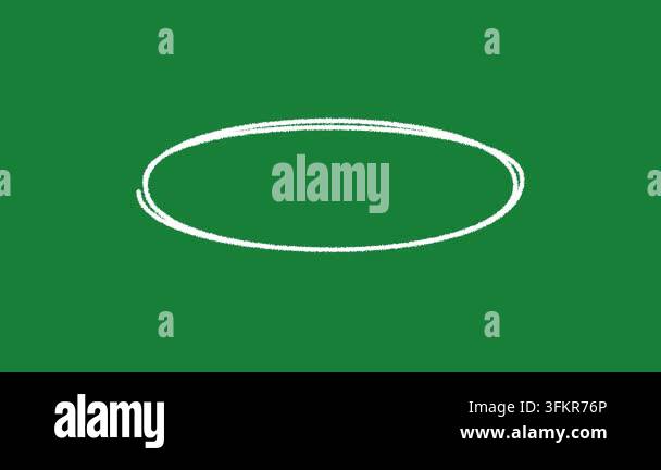 A simple animation of a hand-drawn oval shape appearing and ...