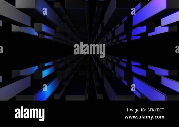 Modern Glass Cubes Pattern Dark Cybernetic Matrix Seamless Loop Video ...
