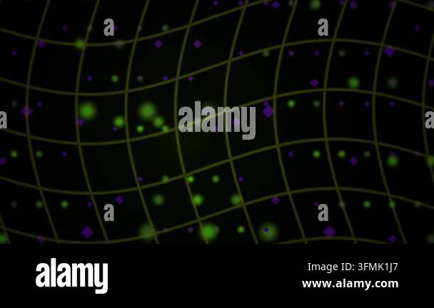 A dynamic motion graphic featuring a curved digital grid overlay with ...