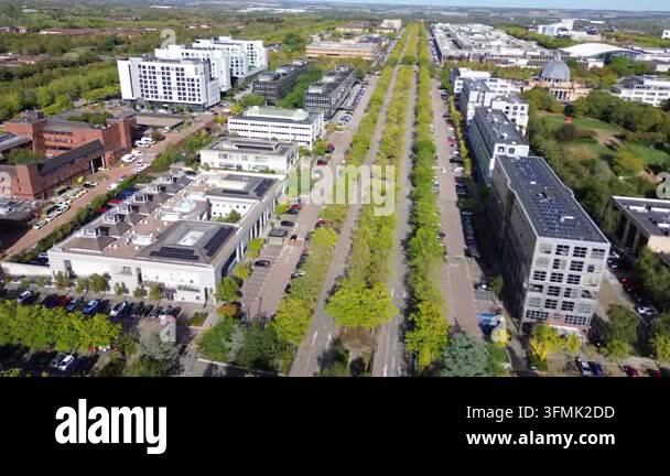 24th September, 2026. High Angle Drone Mounted Camera Urban Streets ...