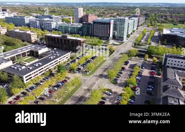 24th September, 2026. High Angle Drone Mounted Camera Urban Streets ...