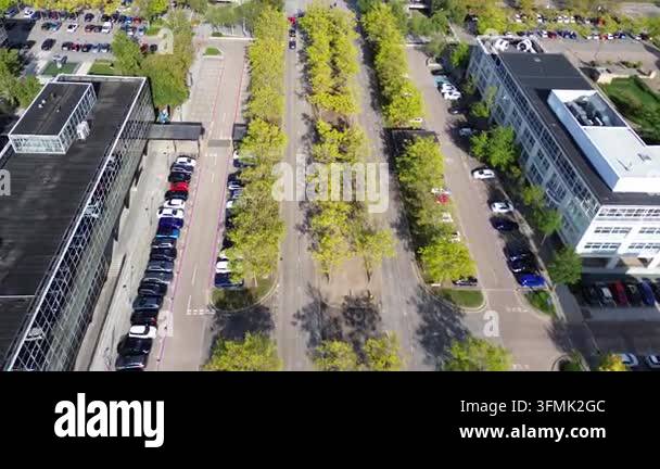 24th September, 2026. High Angle Drone Mounted Camera Urban Streets ...