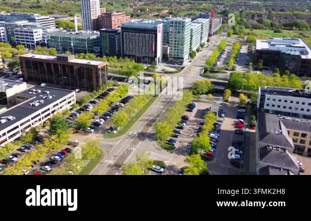 24th September, 2026. High Angle Drone Mounted Camera Urban Streets ...