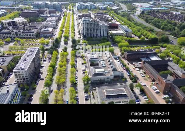 24th September, 2026. High Angle Drone Mounted Camera Urban Streets ...