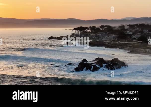 beautiful sunset over the sea Stock Video Footage - Alamy