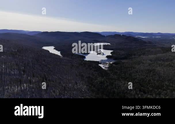 aerial view of the river in the mountains Stock Video Footage - Alamy