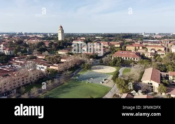 beautiful aerial view of Stanford Stock Video Footage - Alamy