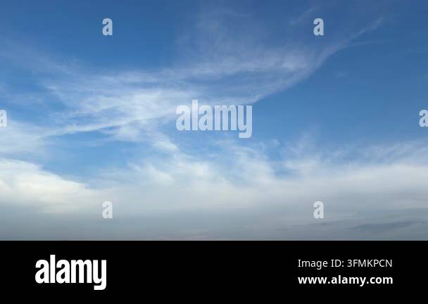 Stunning Blue Sky With Fluffy White Clouds Time Lapse Footage Stock ...