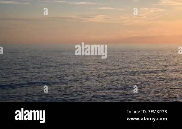 View of the Mediterranean Sea at sunset Stock Video Footage - Alamy