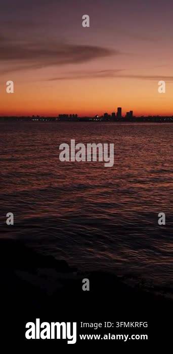 sunset over the sea Stock Video Footage - Alamy
